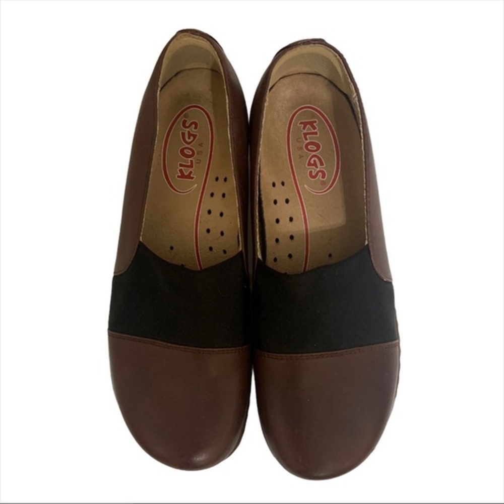 KLOGS Womens Clog 8 wide brown black stretchy - Picture 3 of 8